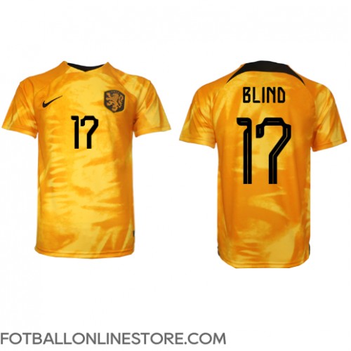 Billige Nederland Daley Blind #17 Hjemmetrøye VM 2022 Kortermet